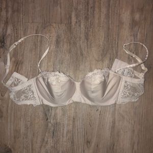 White lace and pearl bra